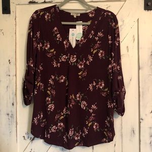 Beacon M Patty Roll Tab Knit Top